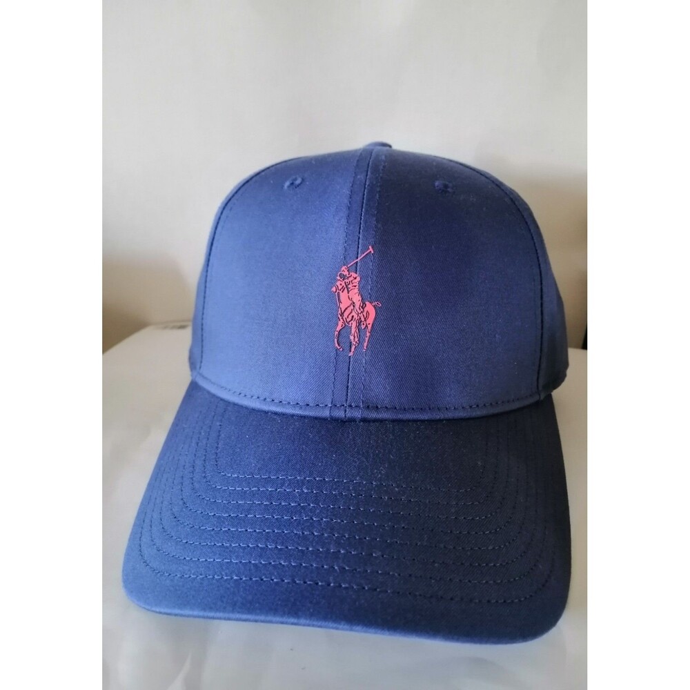 New Polo Ralph Lauren Classic Sport Cap Hat Navy Pink Pony Logo Adjustable